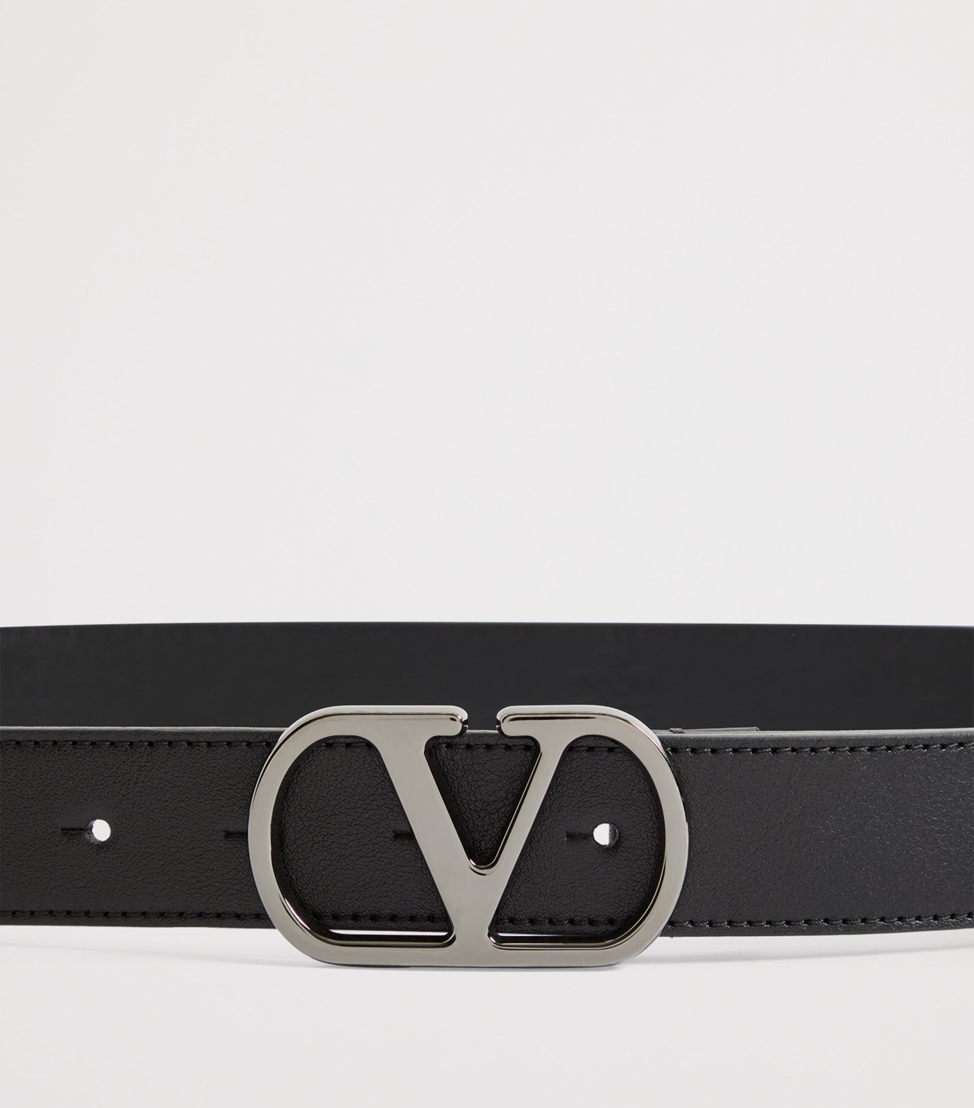 Valentino Garavani Leather VLogo Signature Belt