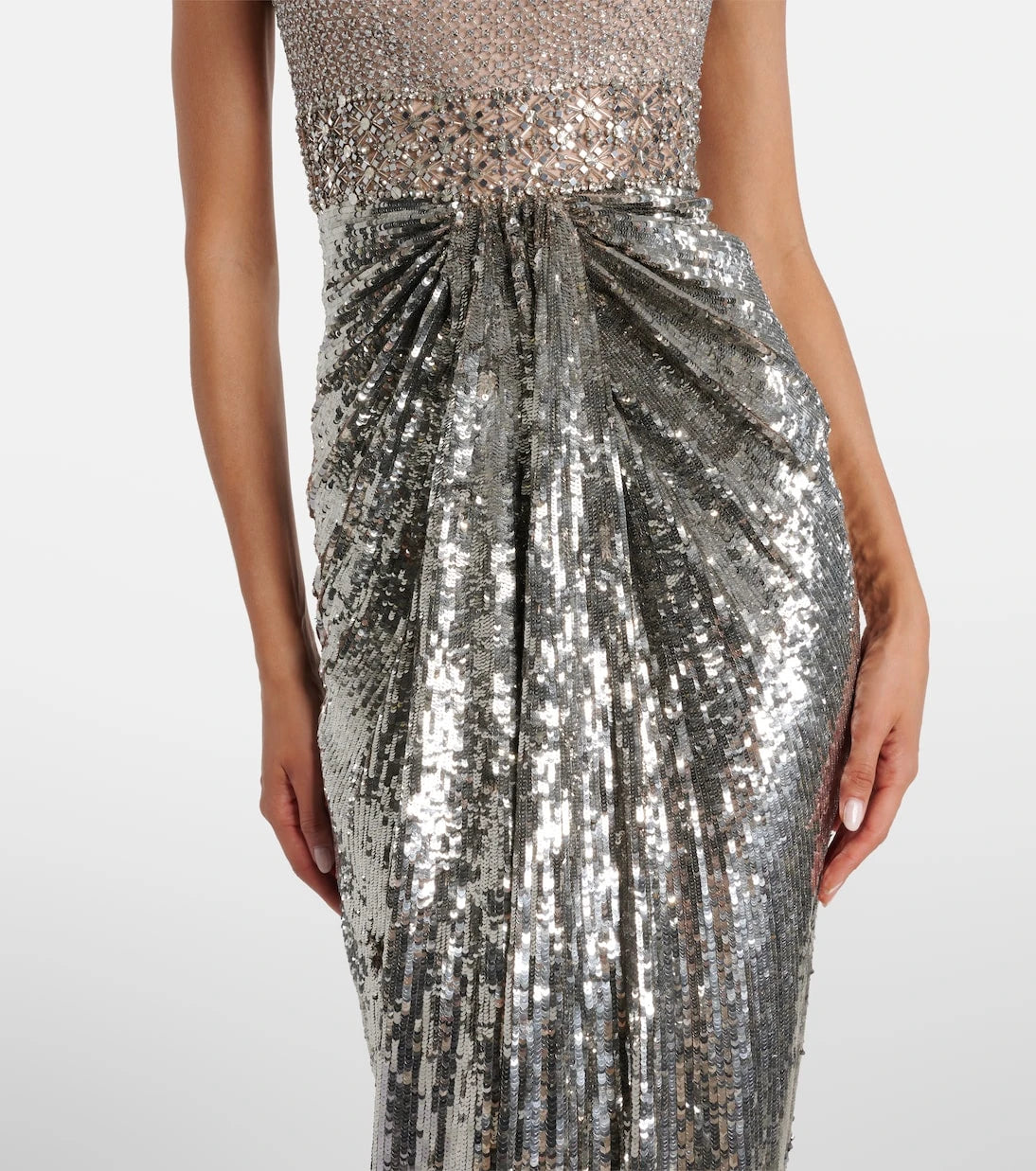 Jenny Packham - Only You beaded sequined tulle gown