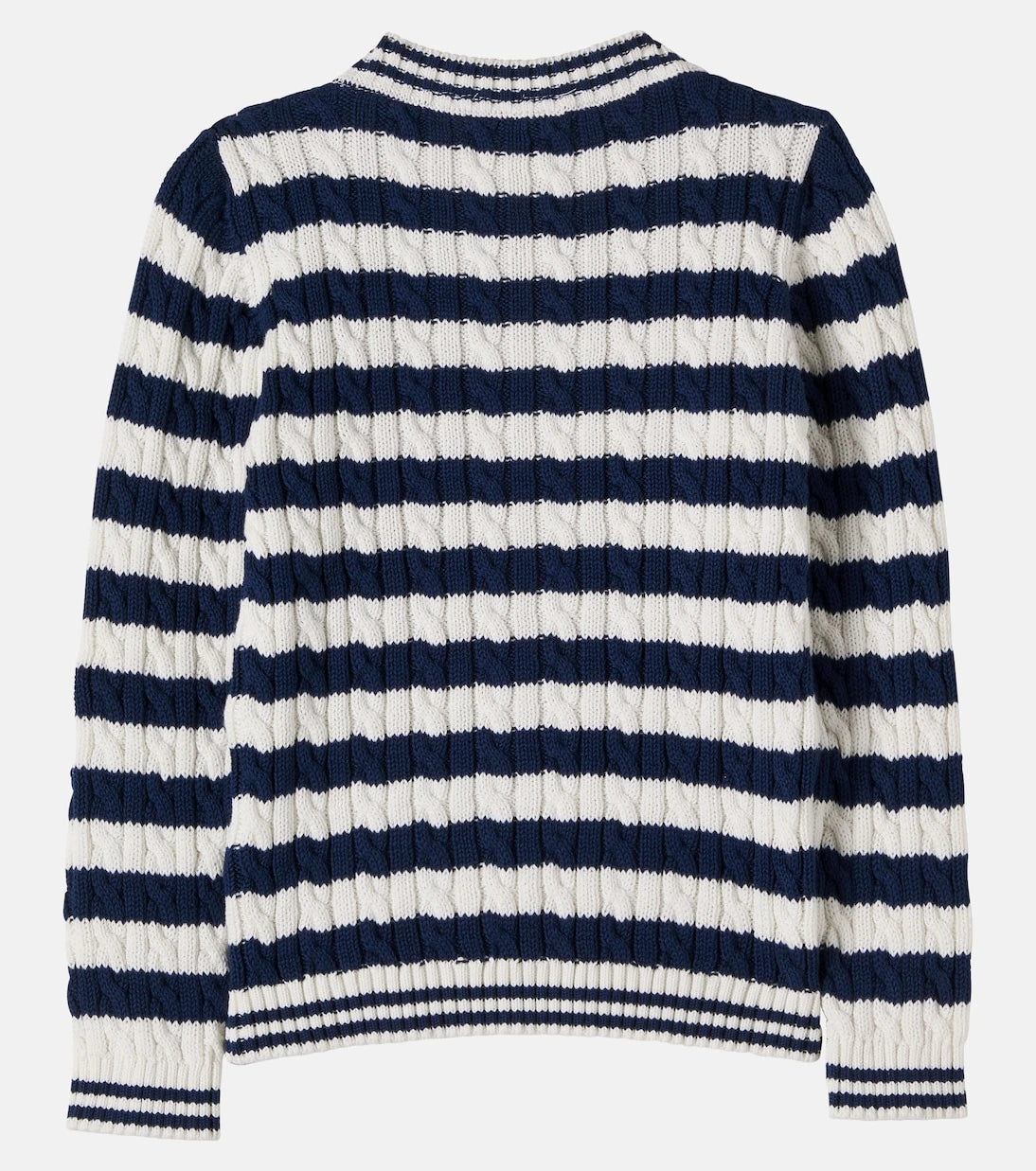 Pepa London - Cable-knit striped cotton sweater