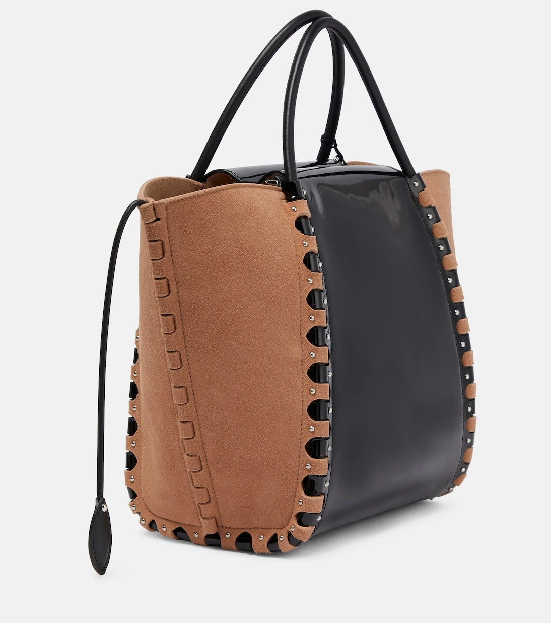 Alaïa - Hinge Medium suede and leather tote
