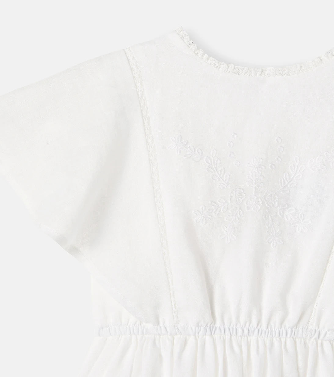C'era Una Volta - Emilie embroidered ramie dress