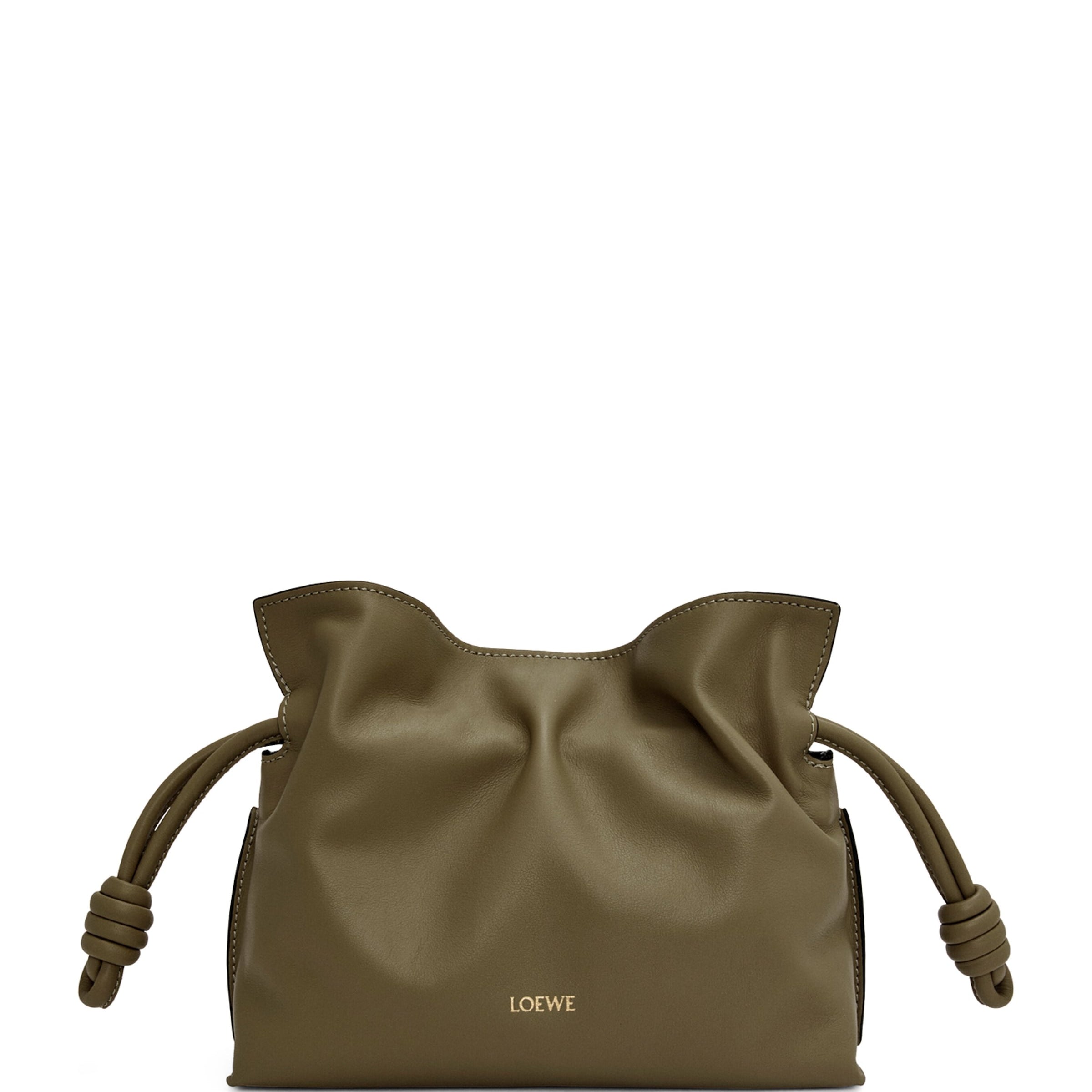 LOEWE Green Mini Leather Flamenco Purse
