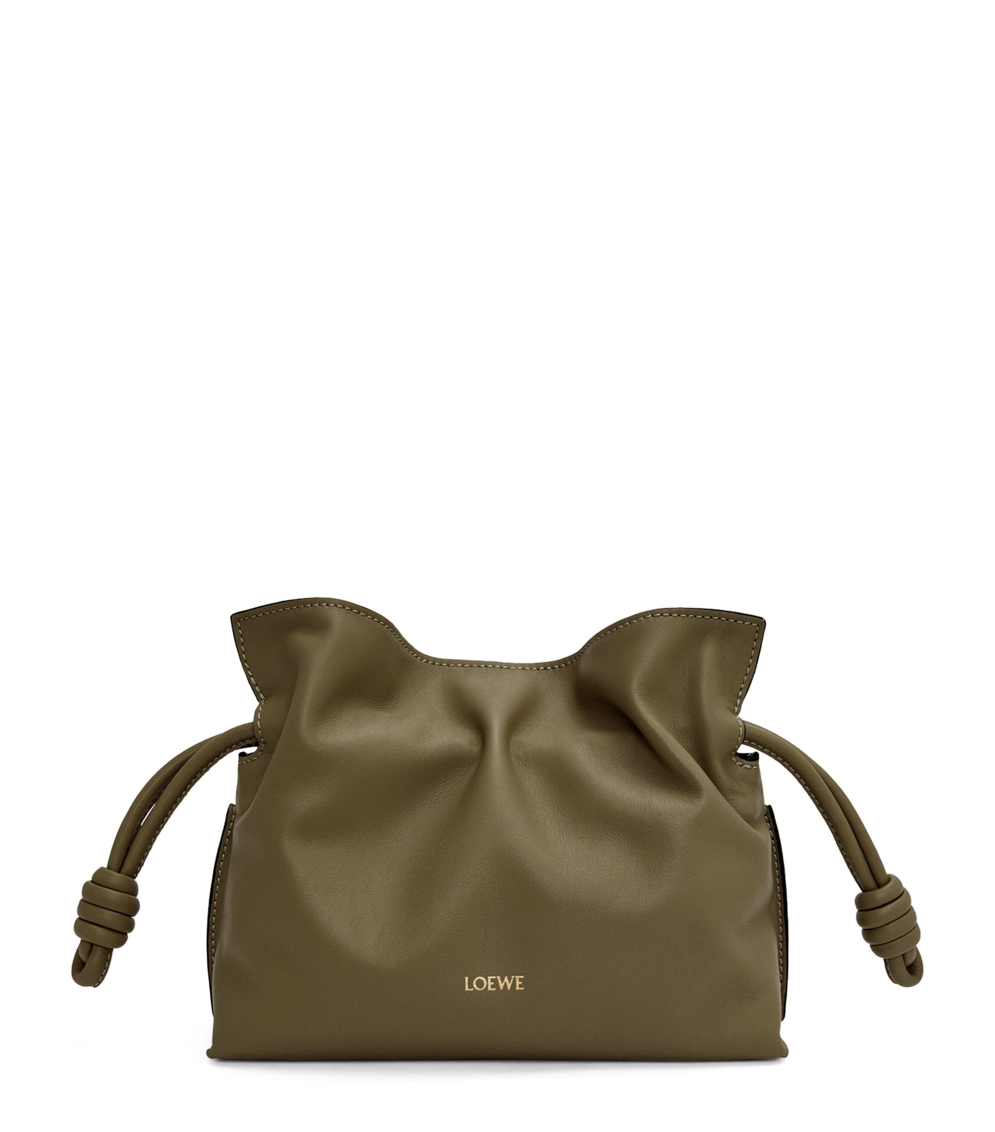 LOEWE Green Mini Leather Flamenco Purse