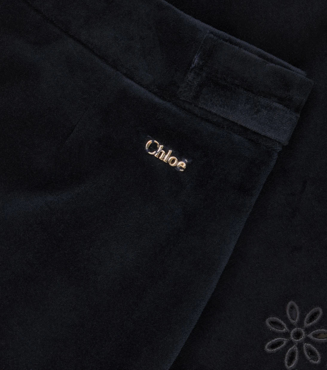 Chloé Kids - Scalloped cotton velvet skirt