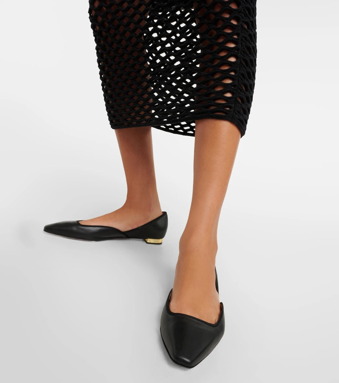Aquazzura - حذاء باليه مايا من الجلد