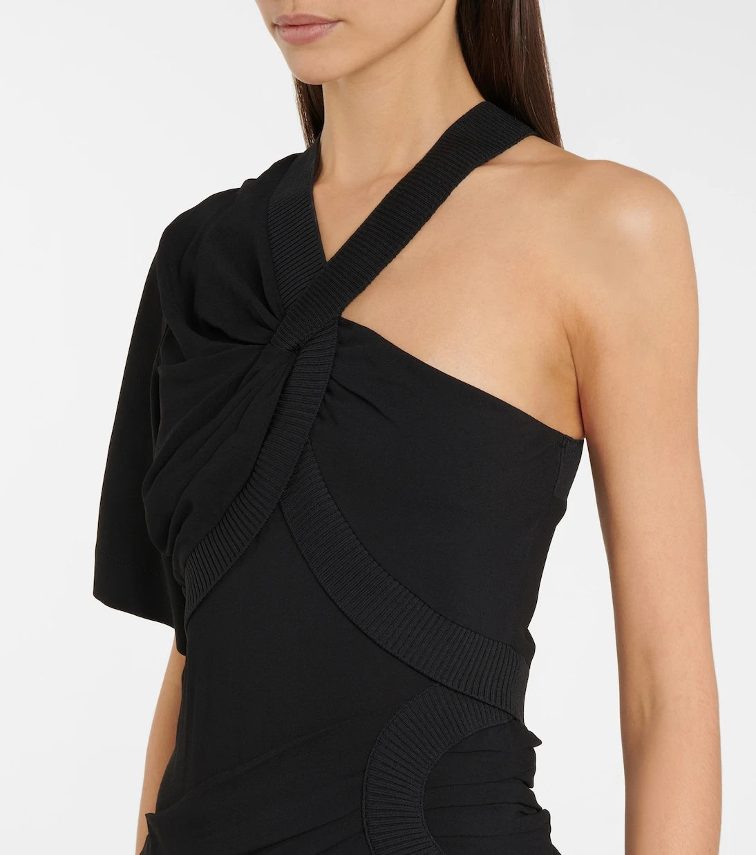 Stella McCartney - Emmeline crêpe one-shoulder midi dress