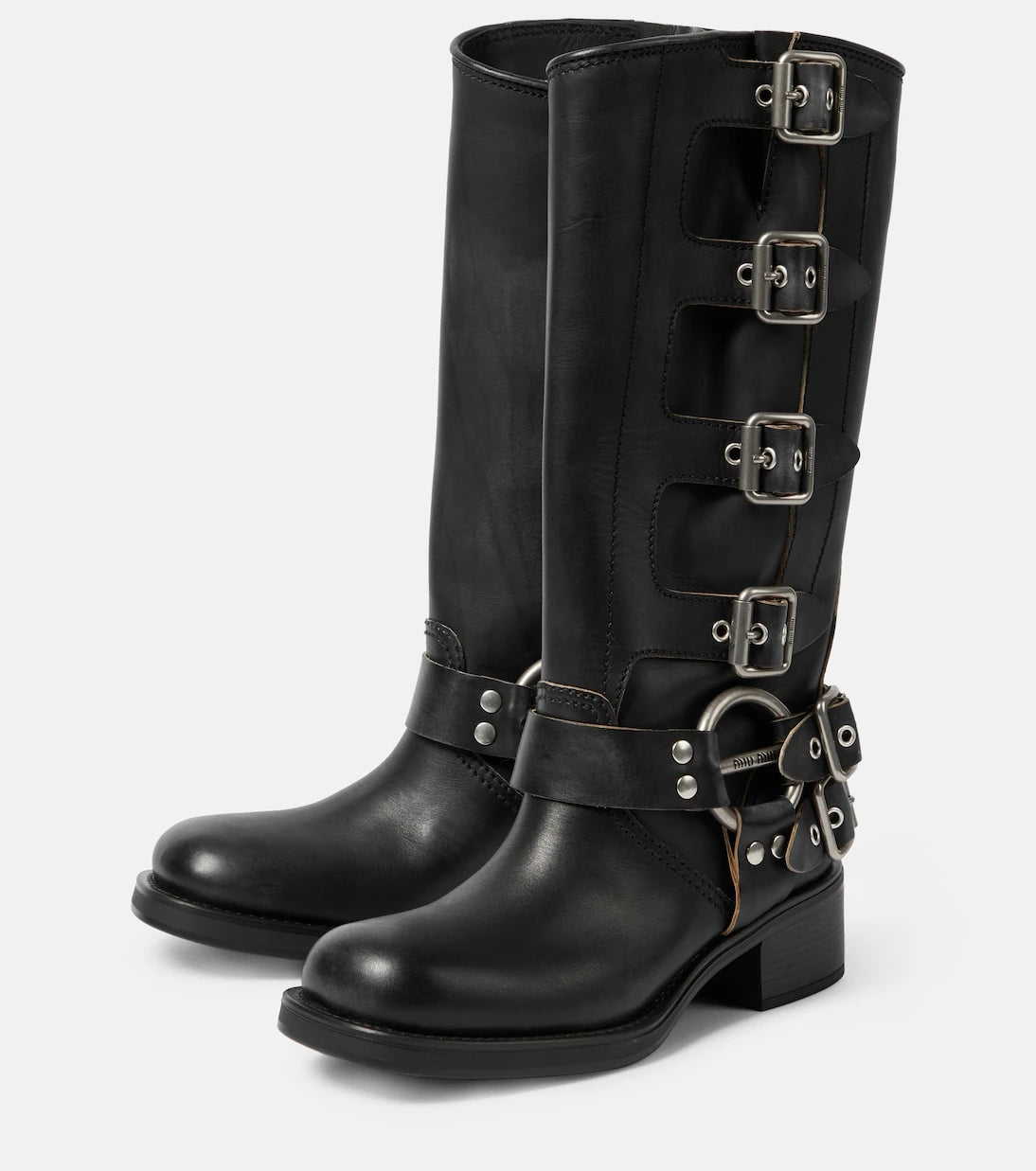Miu Miu - Leather biker boots