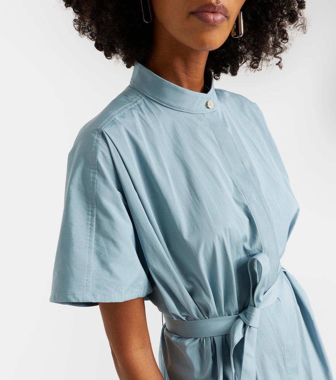 Jil Sander - Belted cotton poplin shirt dress