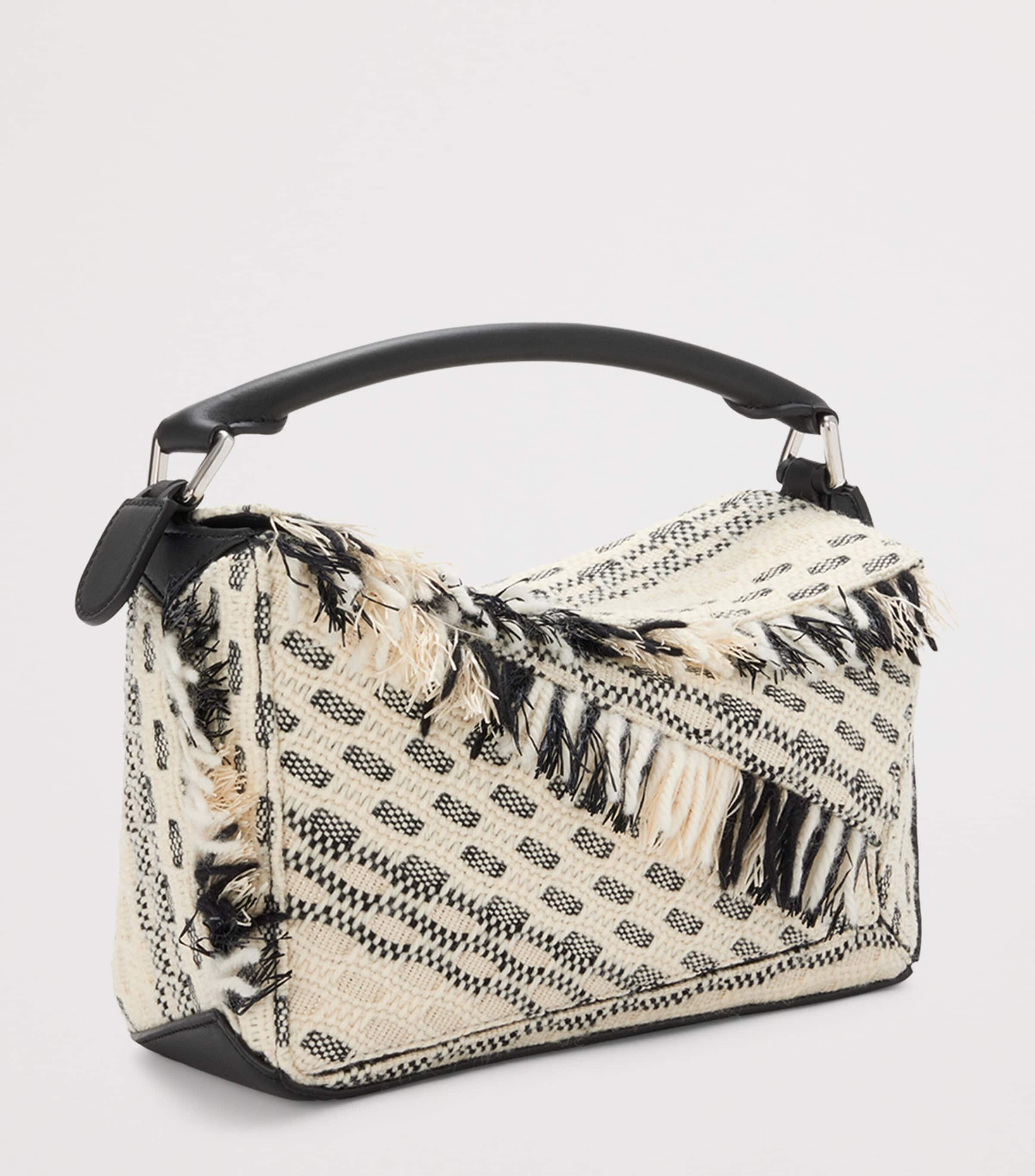 LOEWE Black x Albers Puzzle Top-Handle Bag