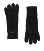 Saint Laurent Black Cashmere Folded Gloves