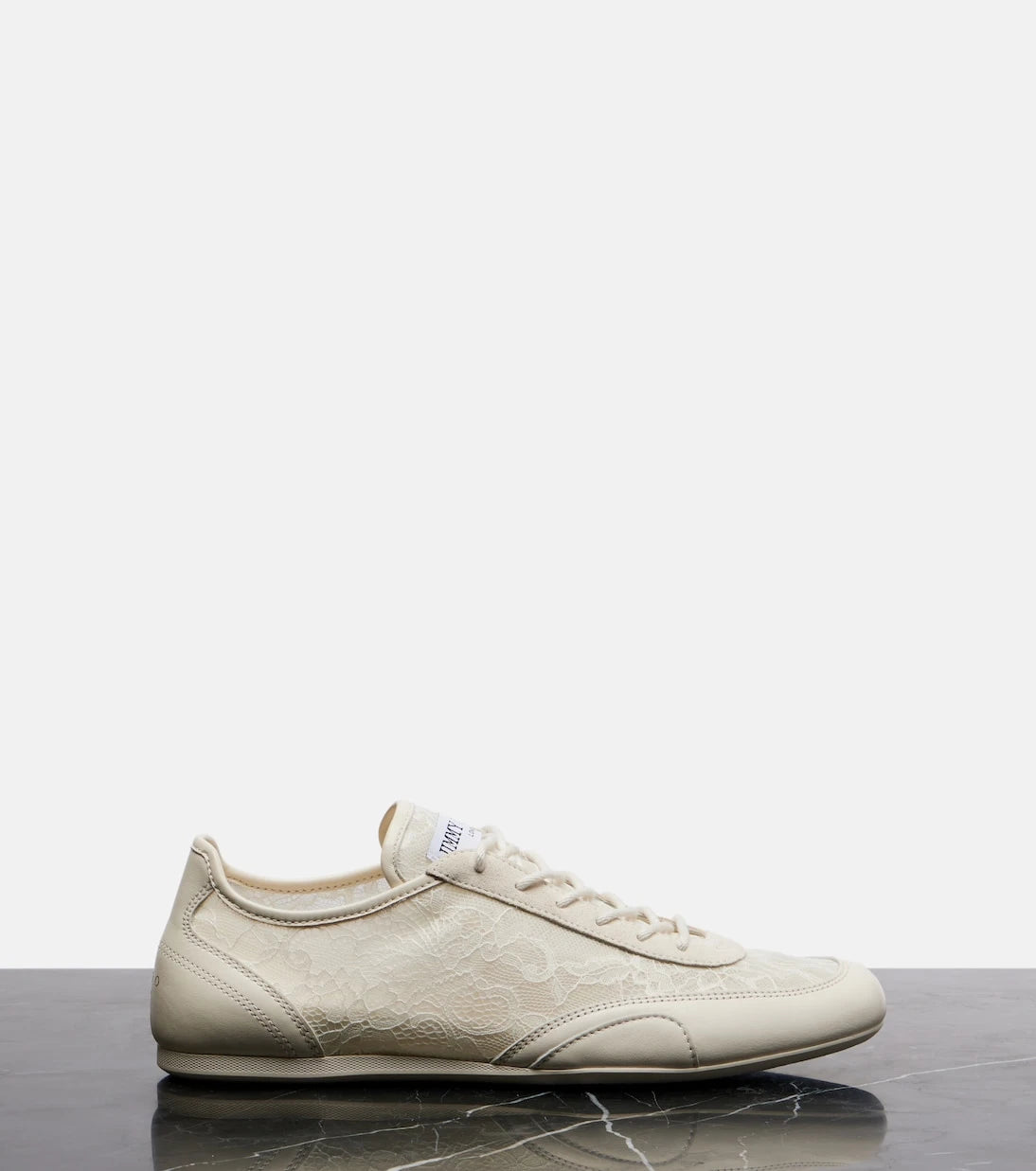 Jimmy Choo - Sunny leather-trimmed lace sneakers