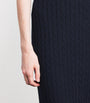 Polo Ralph Lauren Navy Cotton Cable-Knit Maxi Dress