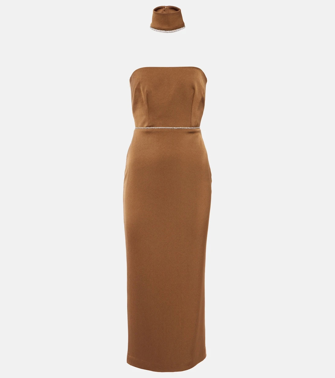 Alex Perry - Crystal-embellished satin midi dress