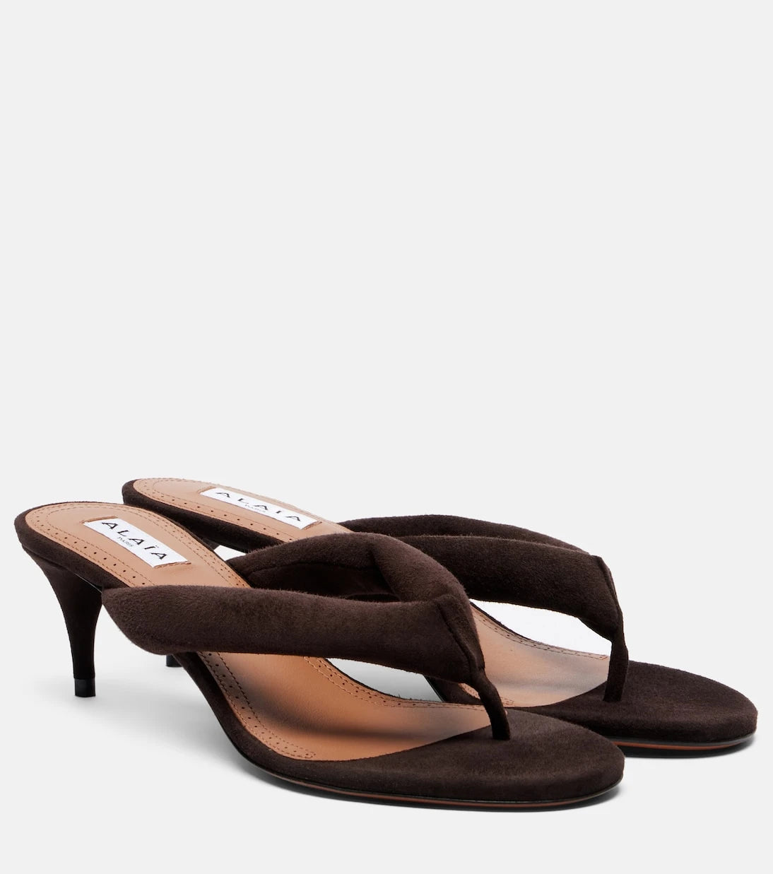 Alaïa - Suede thong sandals