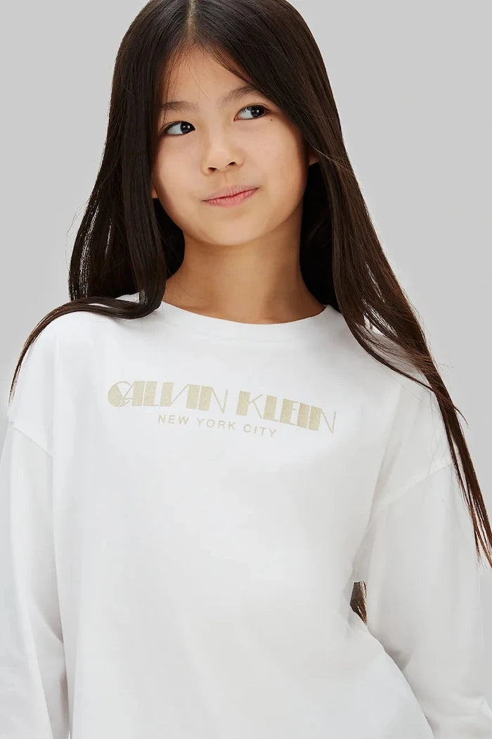Детска блуза с дълги ръкави Calvin Klein Jeans