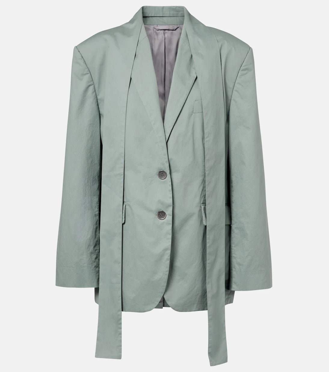 Acne Studios - Scarf-detail oversized cotton twill blazer