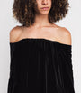 Max Mara Black Velvet Off-The-Shoulder Gown