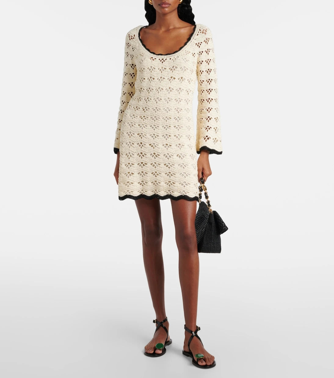 Zimmermann - Rhiannon pointelle cotton minidress