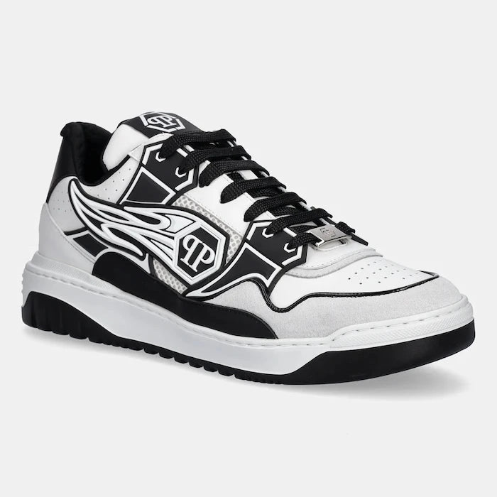 Кожени маратонки Philipp Plein Lo-Top Hexagon