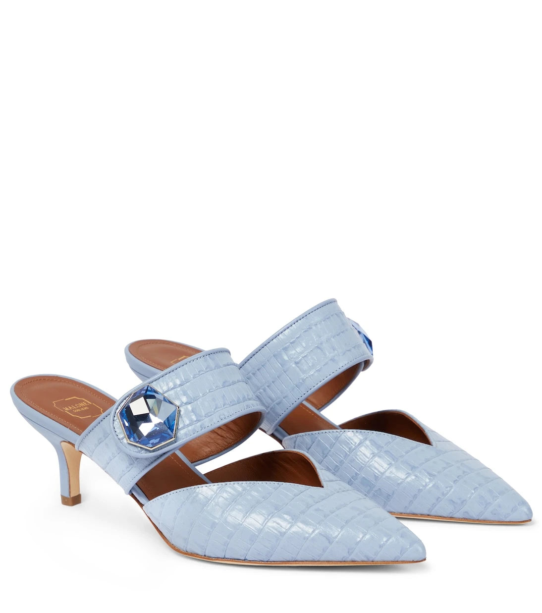 Malone Souliers - Lola 45 croc-effect leather mules