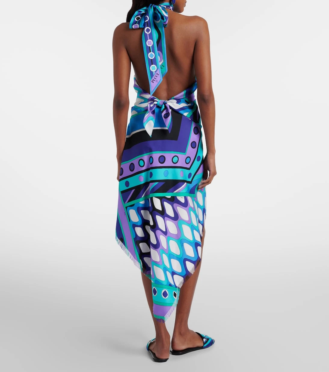 Pucci - Vivara silk twill midi skirt