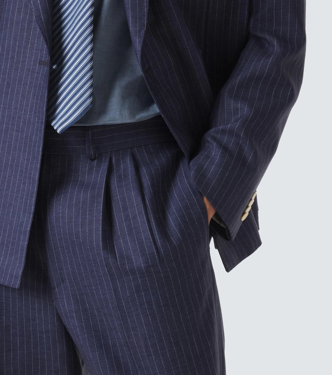 Dunhill - Striped linen tapered pants