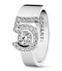 CHANEL White Gold and Diamond N˚5 Ring