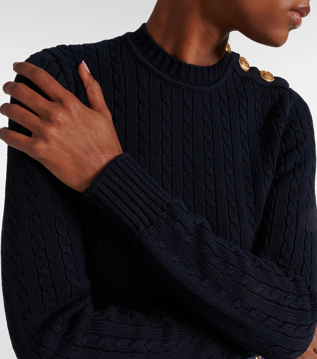 Chloé - Cropped cable-knit cotton sweater