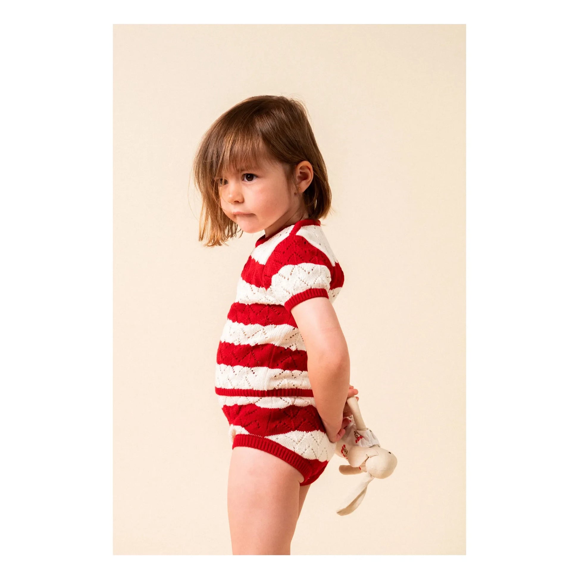 birinit - Bloomer Pointelle Chili Stripe | Red