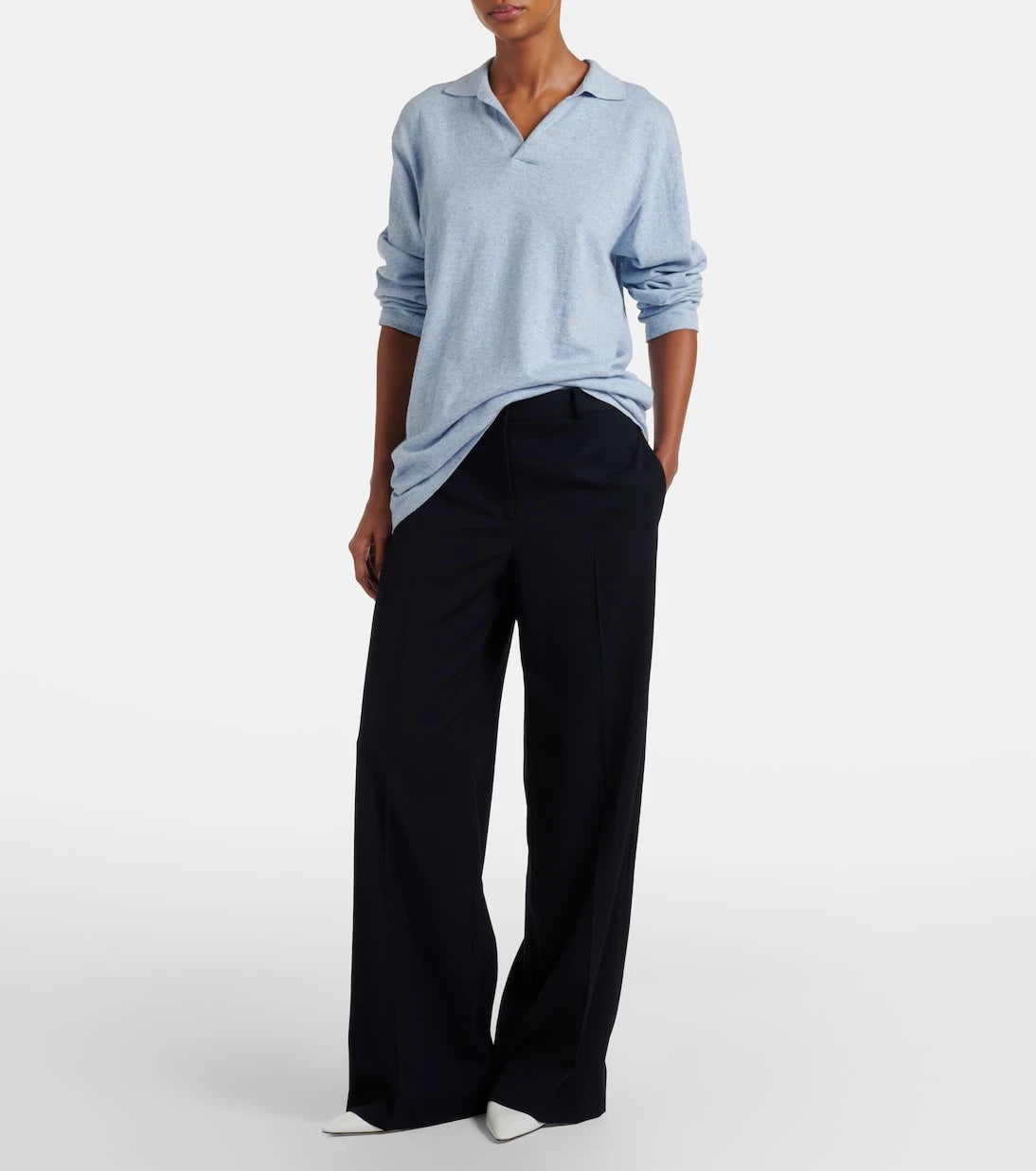 The Row - Dender wool gabardine wide-leg pants