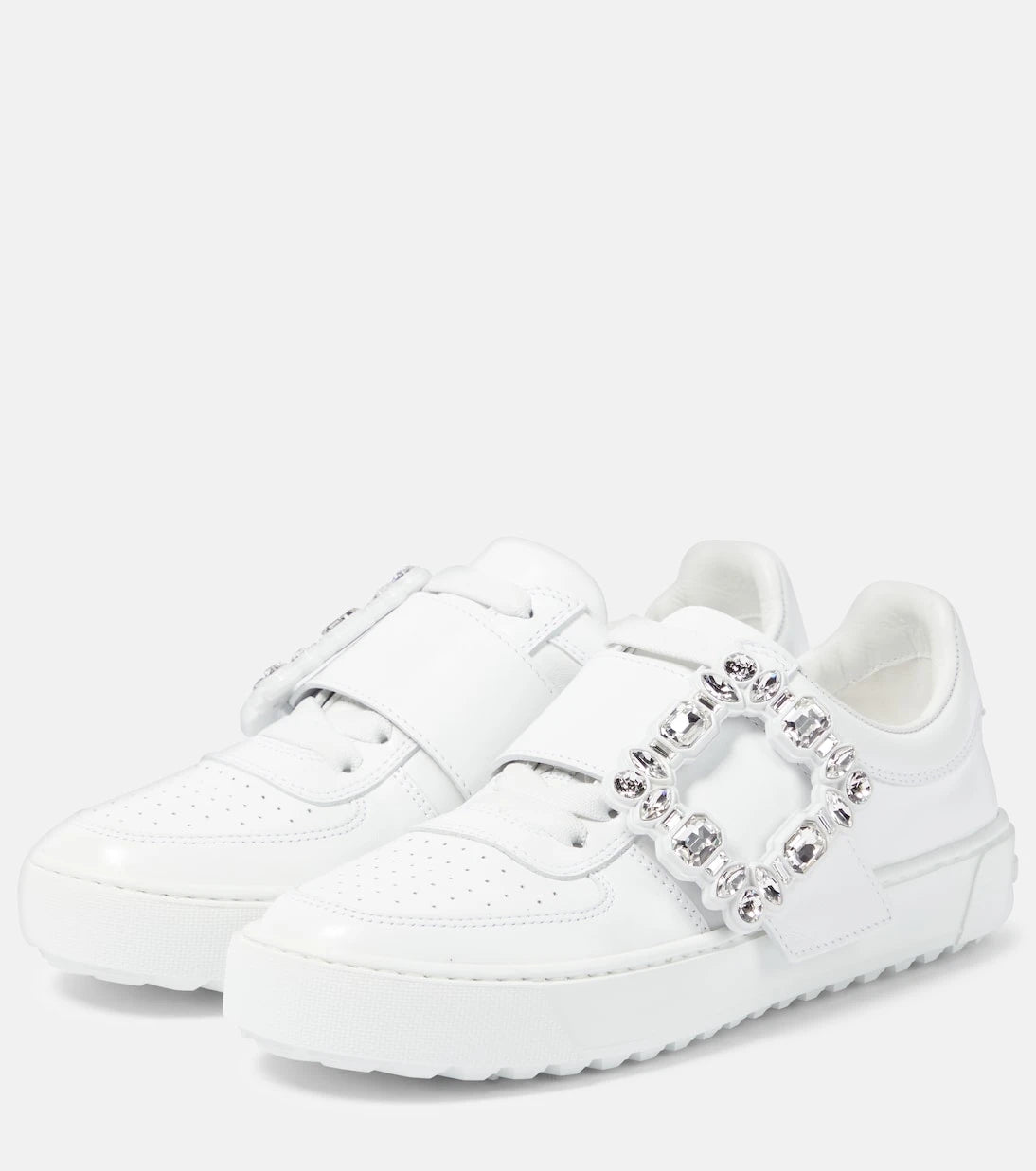 Roger Vivier - Very Vivier embellished leather sneakers