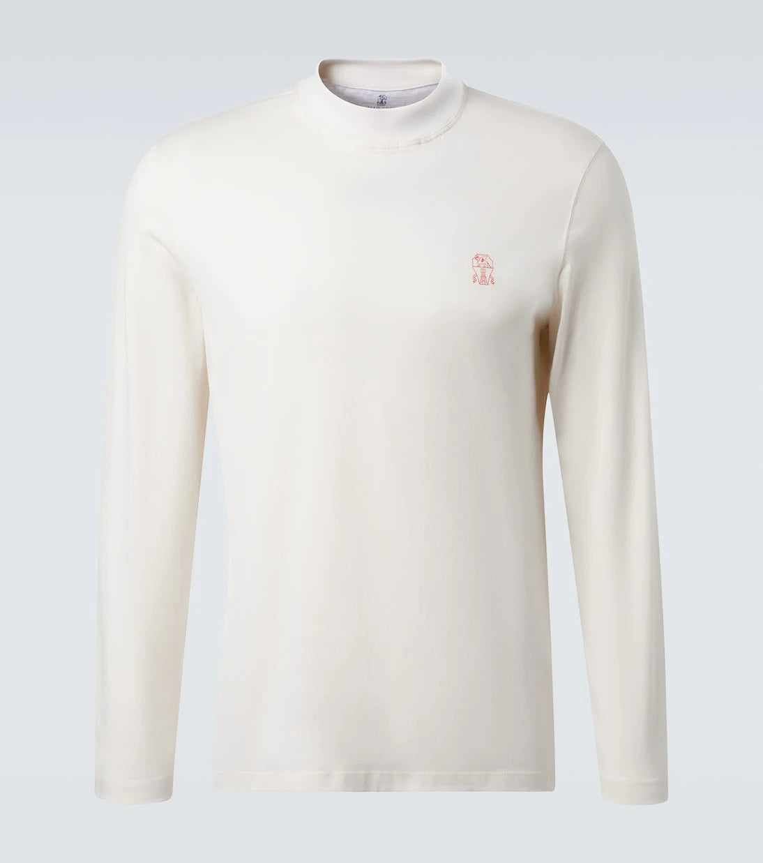 Brunello Cucinelli - تي شيرت قطني بشعار العلامة