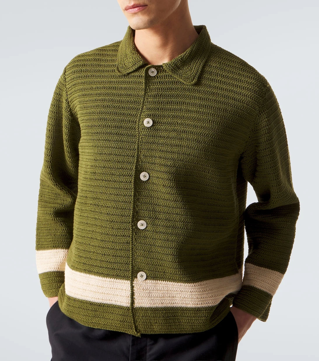 Bode - Marsh crochet cotton shirt