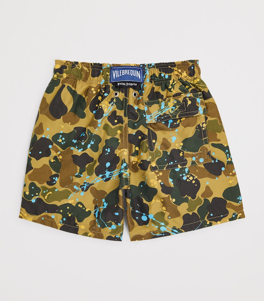 Palm Angels Kids x Vilebrequin Camo Painted Swim Shorts (4-12+ Years)