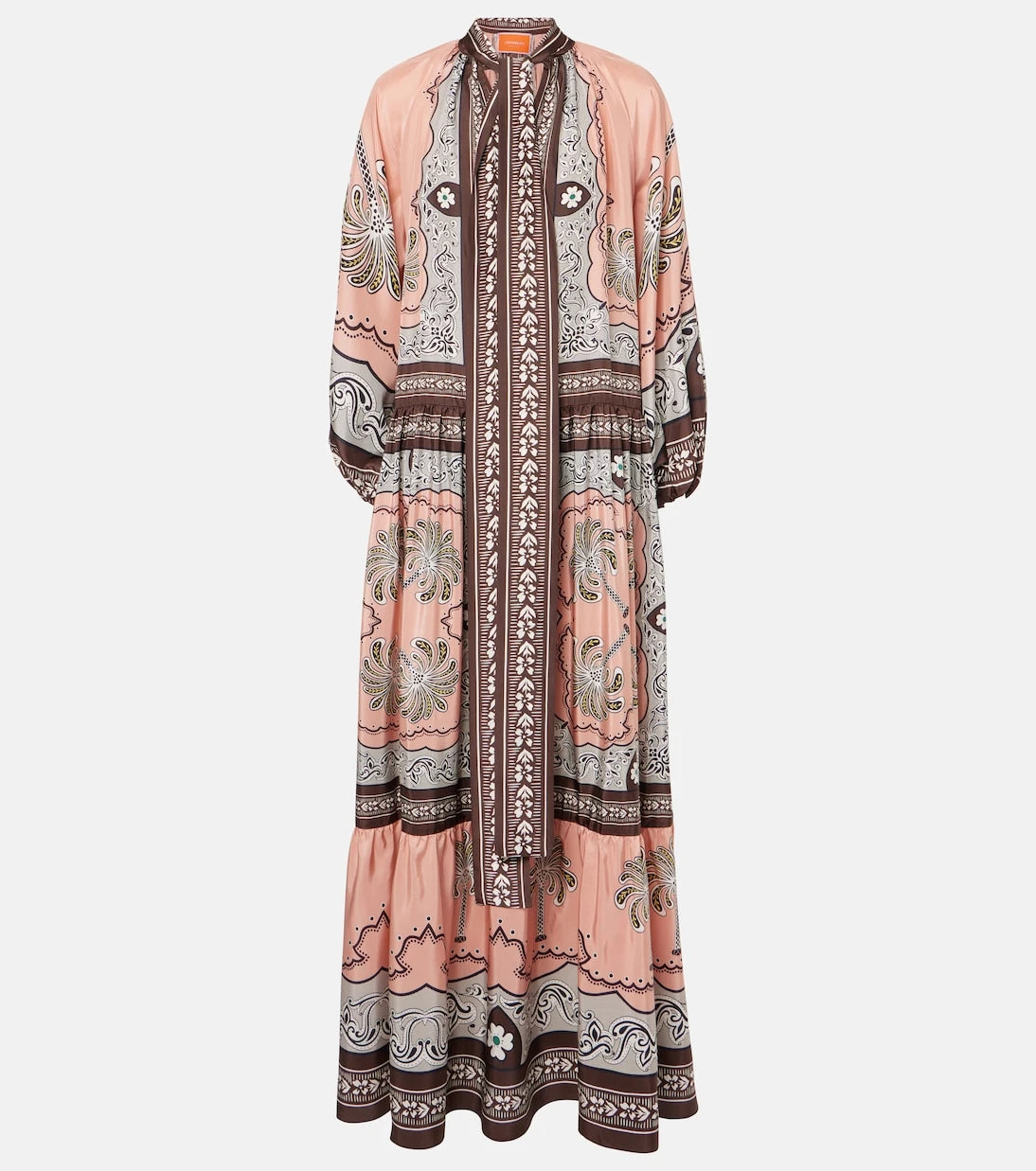 La DoubleJ - Athena printed silk maxi dress
