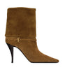 Saint Laurent Beige Suede Vicky Ankle Boots 90