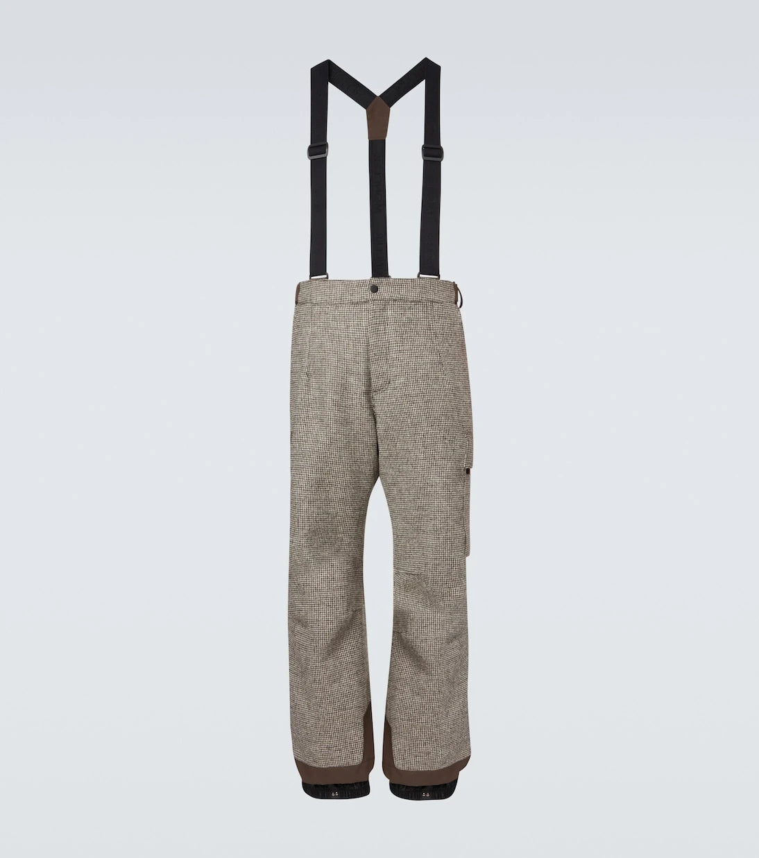 Moncler Grenoble - Houndstooth wool ski salopettes