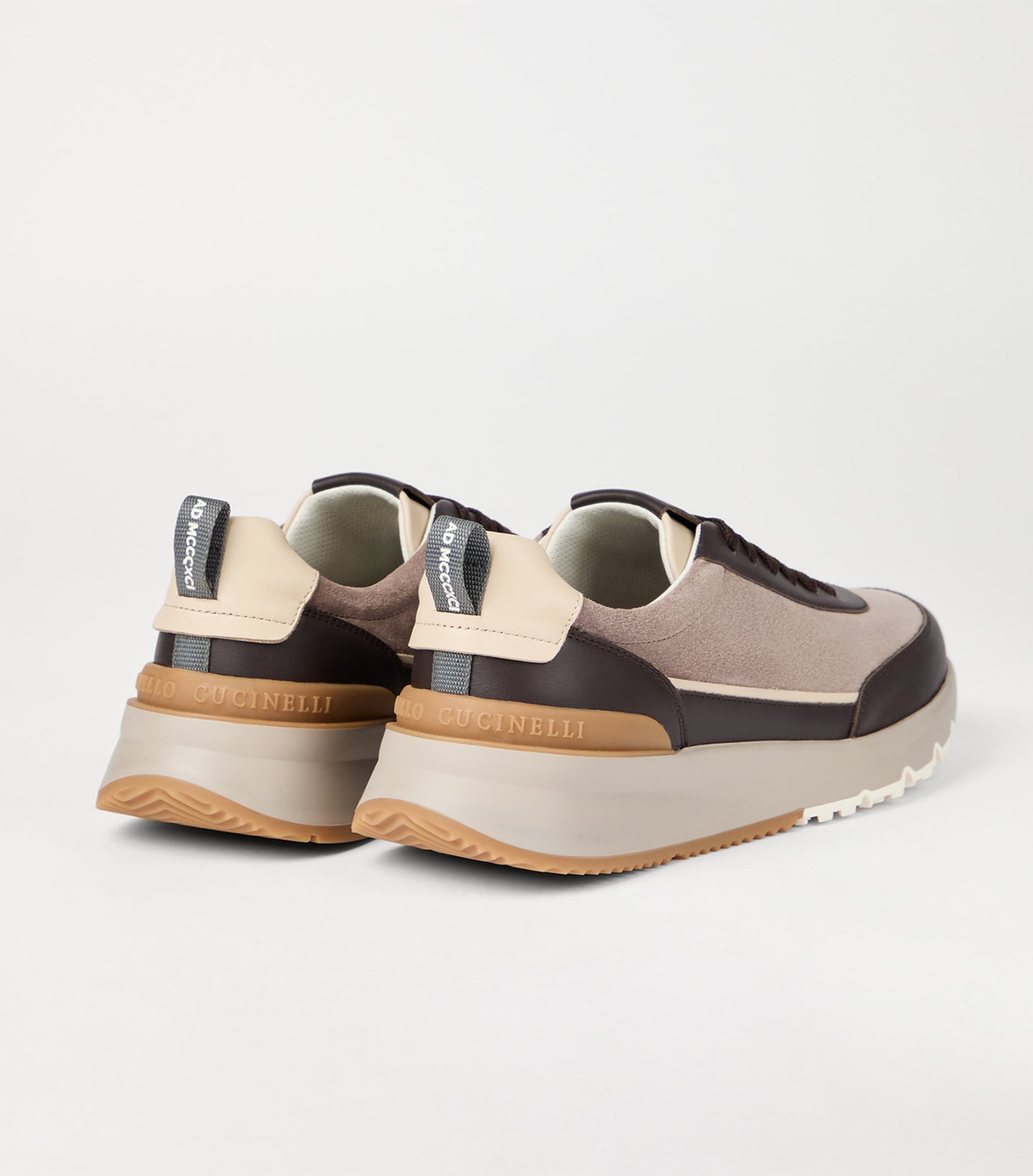 Suede-Calfskin Runner Sneaker