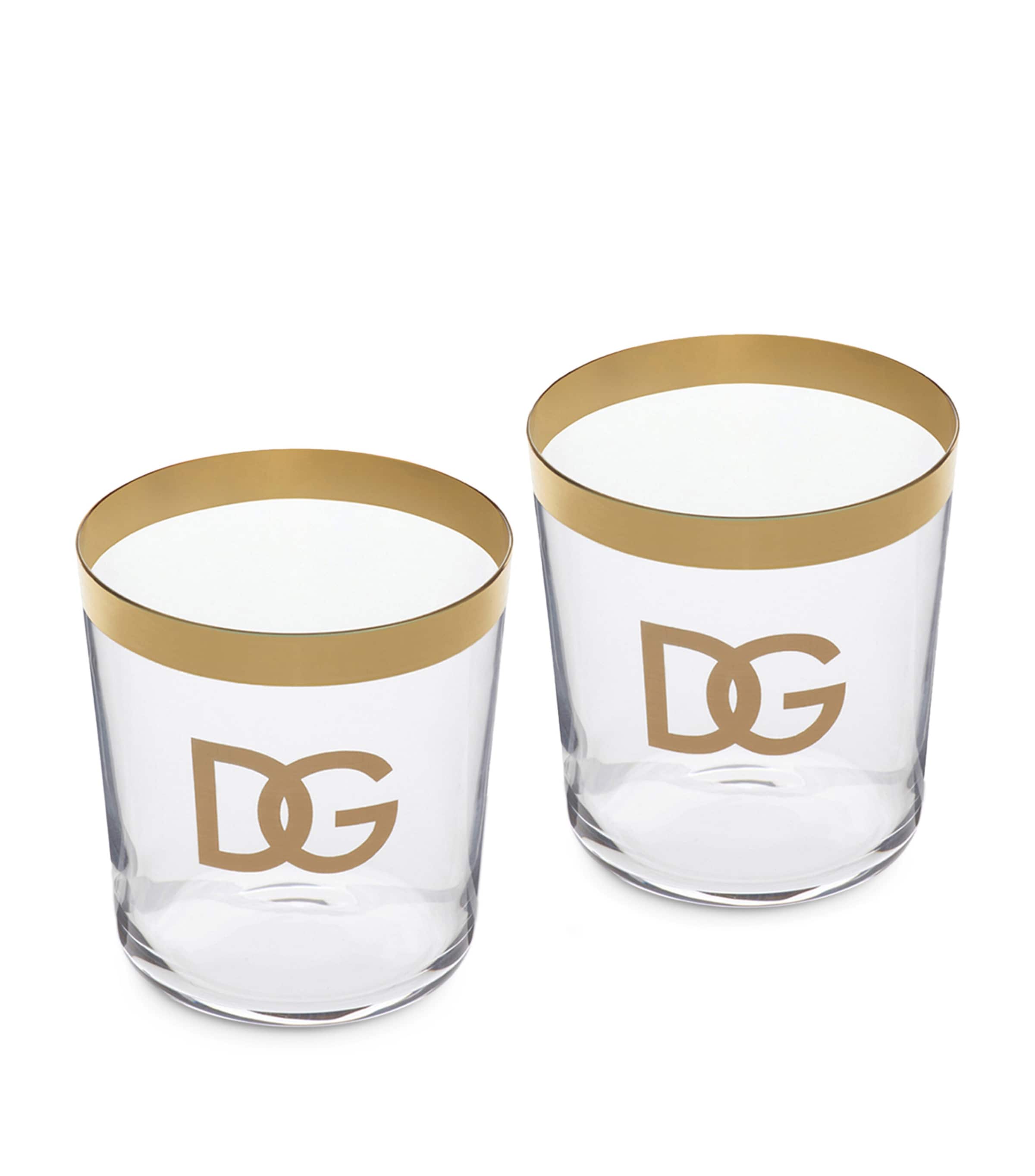 Dolce & Gabbana Casa DG Millennials Logo Tumblers (Set of 2)