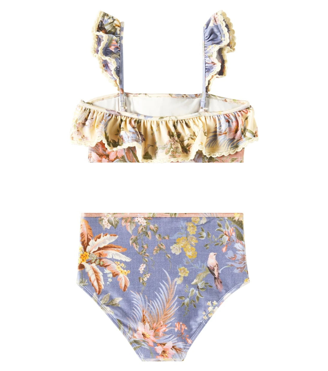Zimmermann Kids - Tallow floral ruffled bikini
