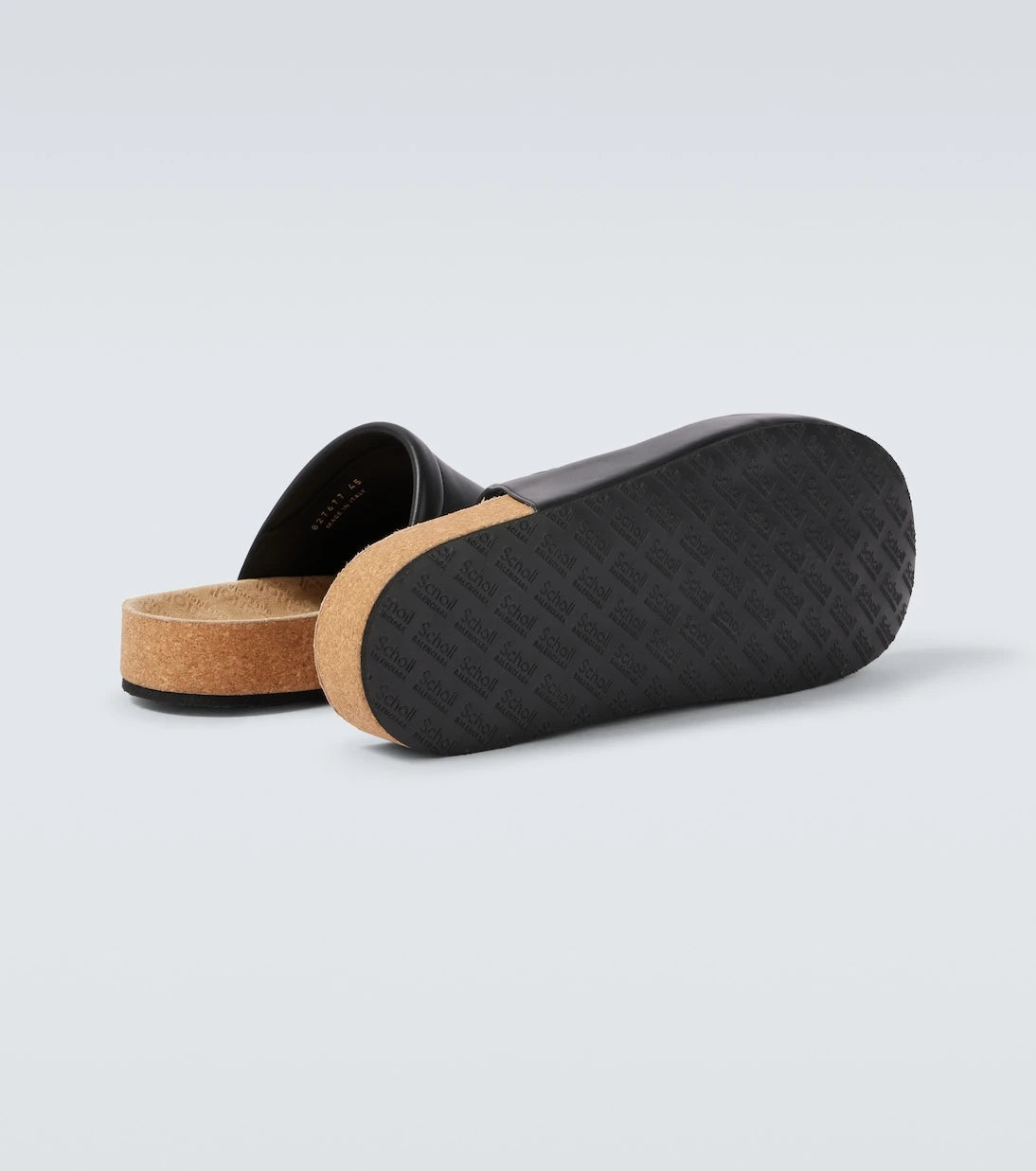 Balenciaga - x Scholl leather mules
