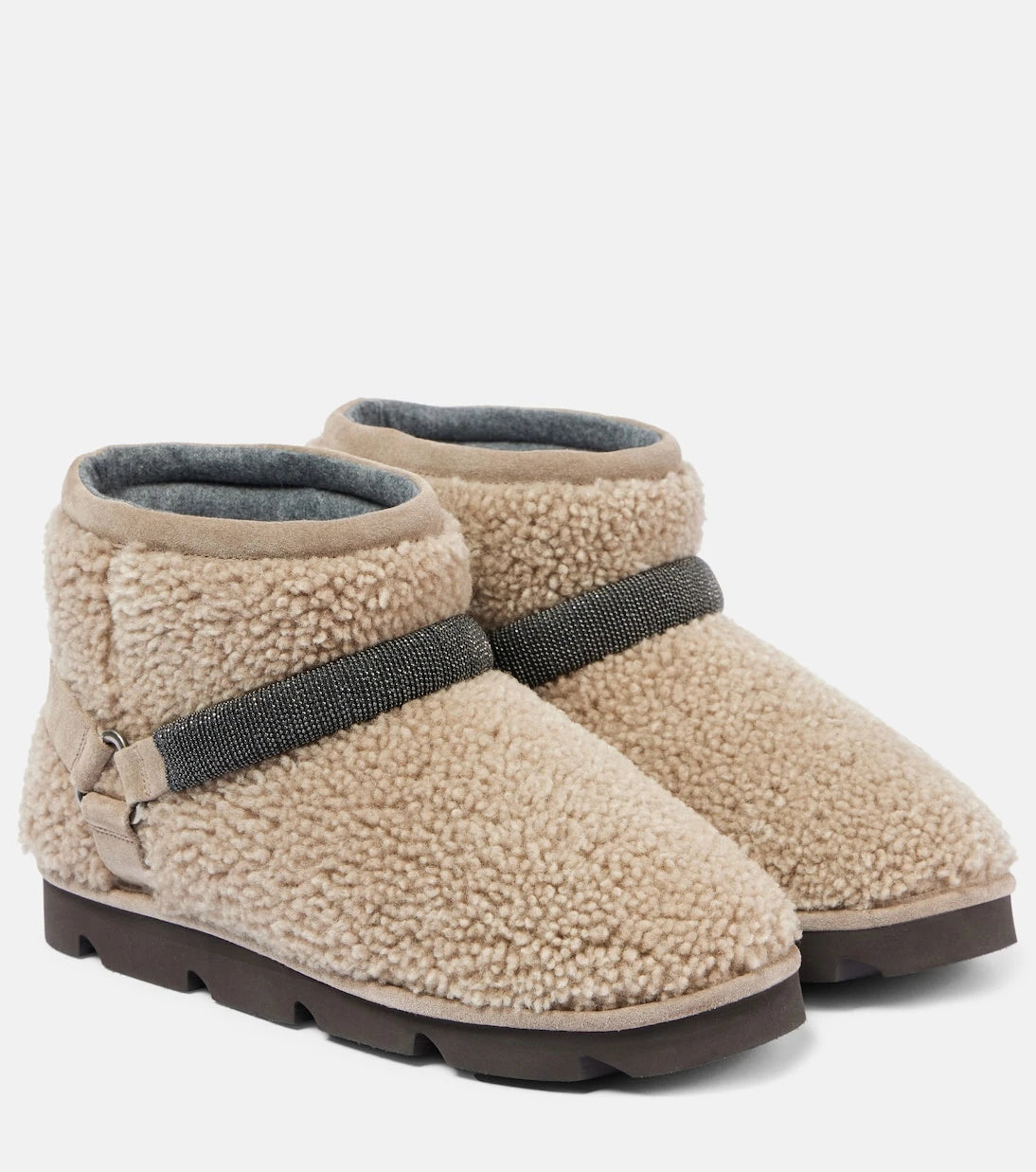 Brunello Cucinelli - Monili Beads shearling snow boots