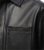 LOEWE Black Leather Shirt Jacket