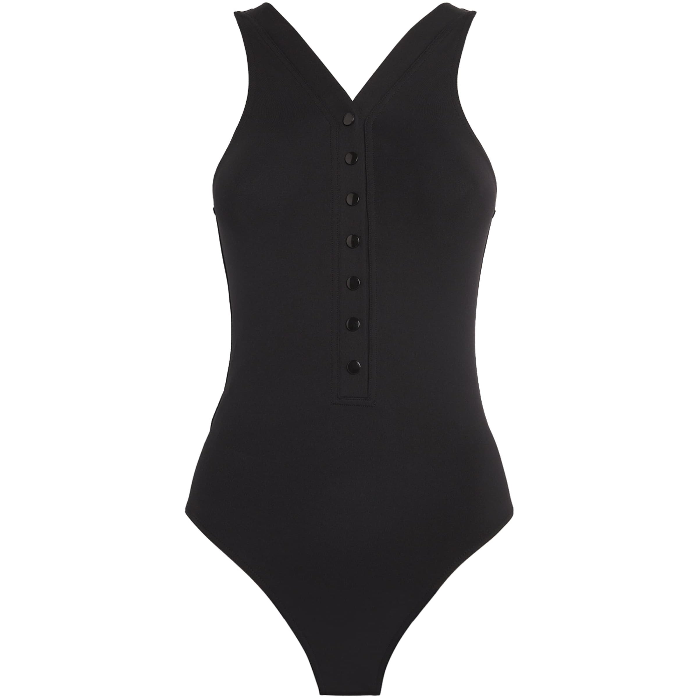 Black V-Neck Icone Swimsuit