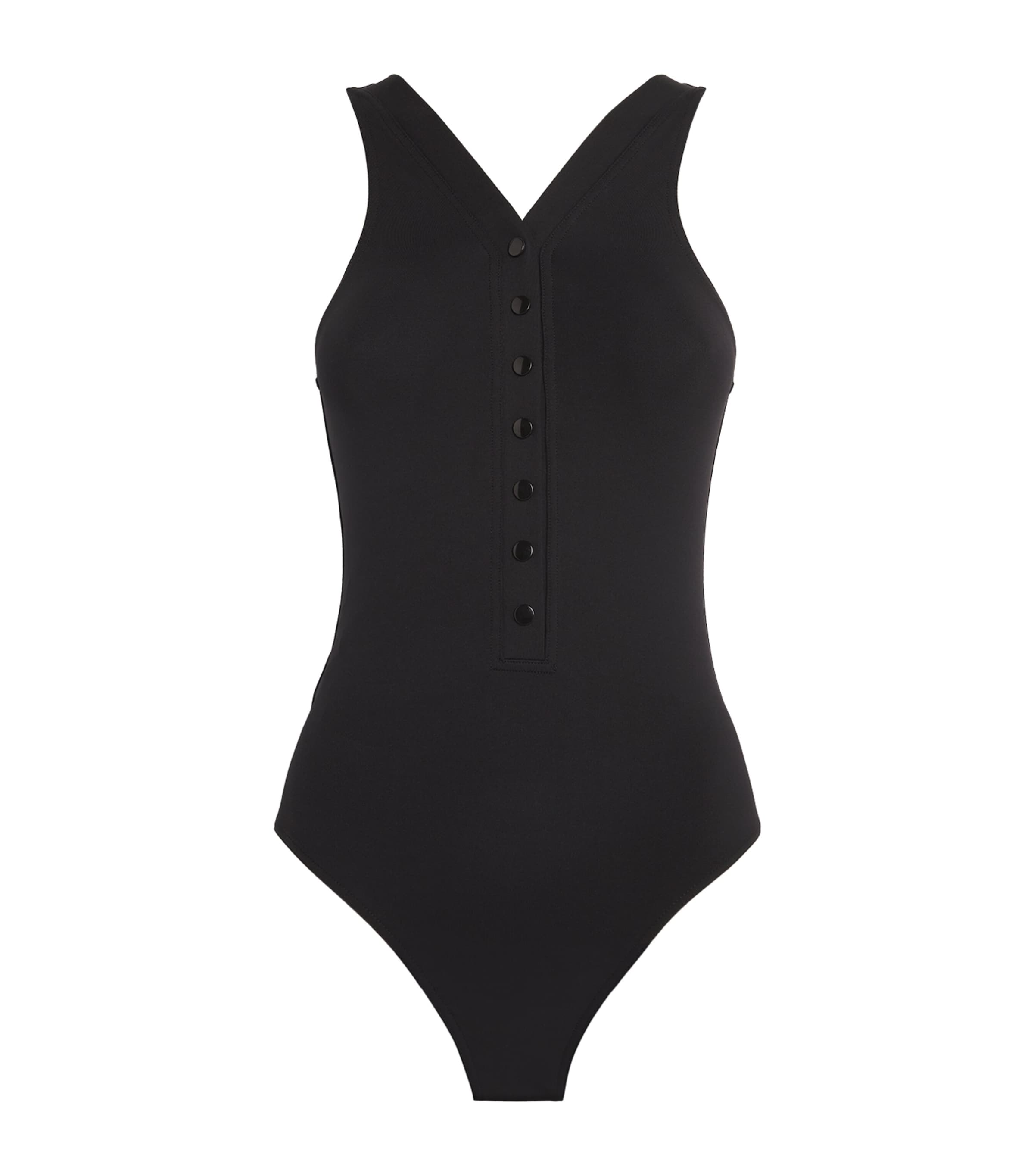 Black V-Neck Icone Swimsuit
