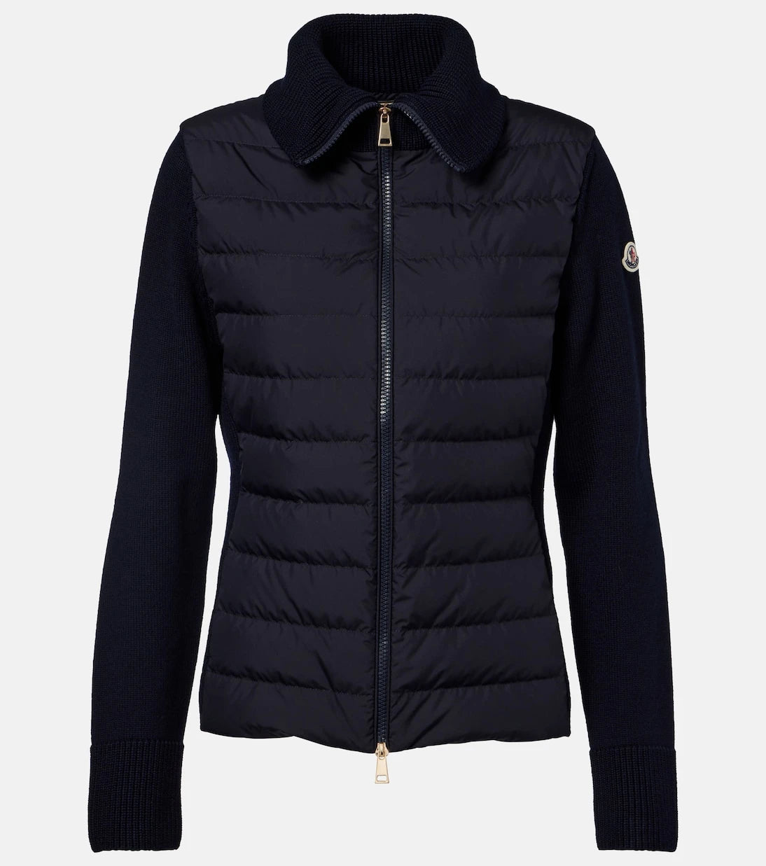 Moncler - Paneled quilted down jacket