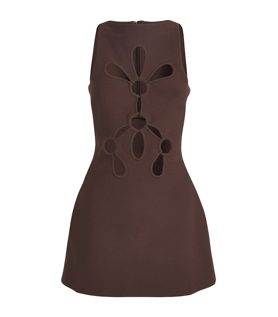 Cult Gaia Brown Cut-Out Franco Mini Dress