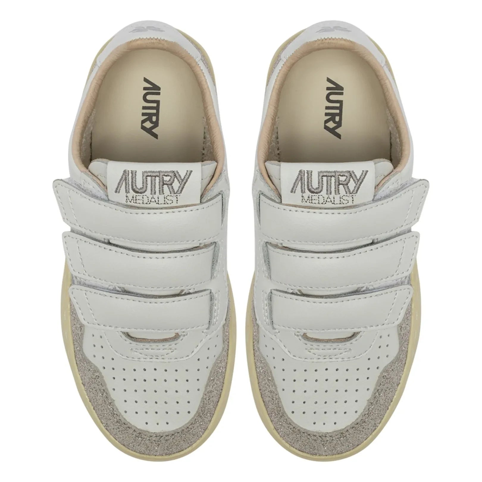 Autry - Baskets Kids Kidstripes Low Glitter Leather  | Silver