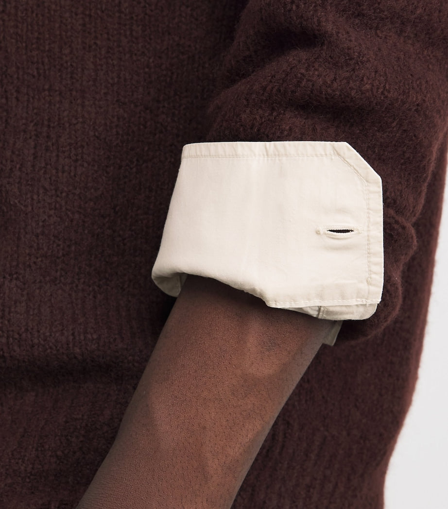 Cotton-Blend Oversized Shirt