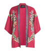 Etro Multi Silk Floral Print Short Robe
